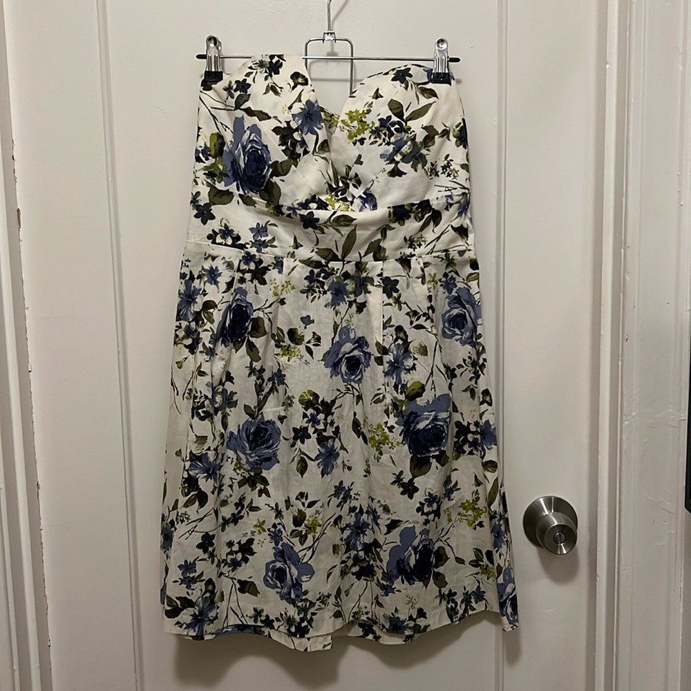 2b bebe summer dress-mini, strapless, cotton, vintage 90s y2k, made in USA! M.
